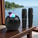 Колонка портативна з 2 караоке мікрофонами та диско-кулею Bluetooth LED Z1 Чорна