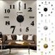 Великий настінний годинник 3D DIY CLOCK 50-90 см Silver