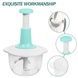 Подрібнювач ручний для овочів з контейнером Food Processor TV One Бірюзовий