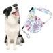 Повідець-рулетка 5м Retractable Dog Leash Білий з квітами ver 3