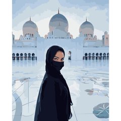 Картина за номерами Strateg ПРЕМІУМ Красуня в Абу-Дабі розміром 40х50 см (GS221)
