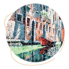 Деревянные пазлы Гондола на канале Венеции (Размер M) BP02M