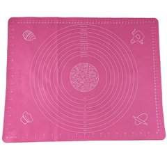 Кондитерский силиконовый коврик для раскатки теста 35 на 45см Розовый