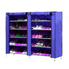 Тканинний подвійний шафа для взуття Shoe Cabinet 5 Layer 6510 Синій