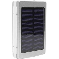 Power bank metal+led solar 50000mah срібло