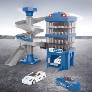 Набор игровой Трек-автопарковка Полиция СМ 559-33 Синий
