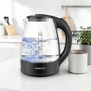 Электрочайник с подсветкой стеклянный 1,8л 1500Вт SOKANY SK-09068