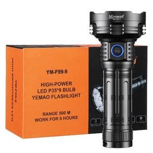 Ліхтар ручний акумуляторний підвищеної потужності пошуковий YEMAO YM-F99-9 9P35 Чорний