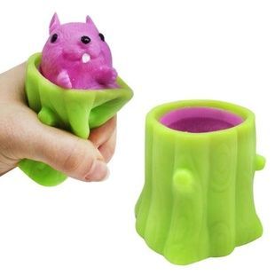 Игрушка антистресс Pop It Фуфлик - выпрыгивающая белка Зеленая