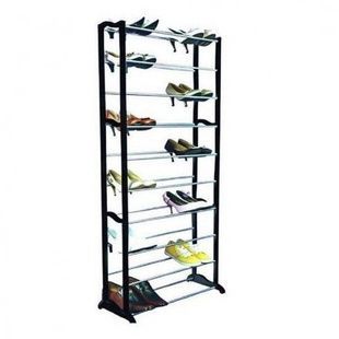 Подставка для обуви 10 полок на 30 пар Amazing Shoe Rack (Черная)