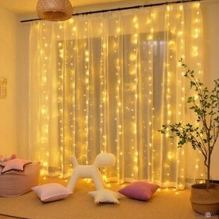 Світлодіодна гірлянда штора 3x3м 300LED 220V Білий теплий
