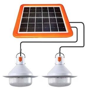 Комплект для освещения солнечная панель + 2 светильника Solar Белый