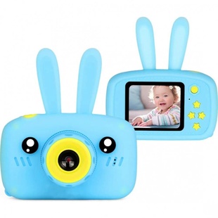 Детский фотоаппарат Baby Photo Camera Rabbit с автофокусом Х-500 Голубой