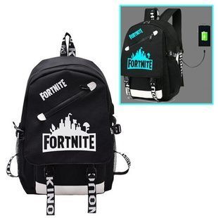 Светящийся городской рюкзак с USB зарядкой принт FORTNITE