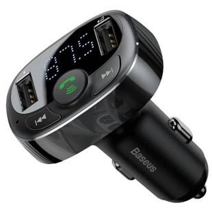 АЗУ з FM-модулятором Baseus T Shaped S-09A Bluetooth MP3 Player (Standard Edition) Чорний