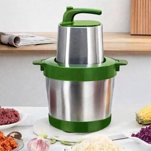 Електричний подрібнювач з металевою чашею Hoffmans 8L 4800W HM-8875 Зелений