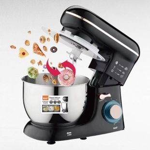 Миксер с чашей из нержавеющей стали 4,5л 1300Вт R.6601B 4.5L RAF Черный с серым