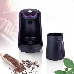 Кофеварка для заваривания кофе по-турецки 0,5л 600Вт Turkish Coffee Pot R.102S Черная с фиолетовым