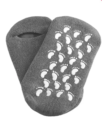 Увлажняющие гелевые носочки для педикюра SPA Gel Socks № G09-12 серые от 20 до 28см