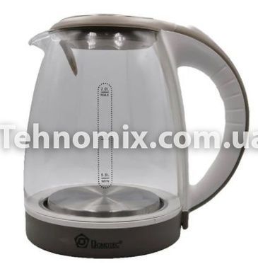 Електрочайник скляний DOMOTEC MS-8113 2 л 2200W Коричневий