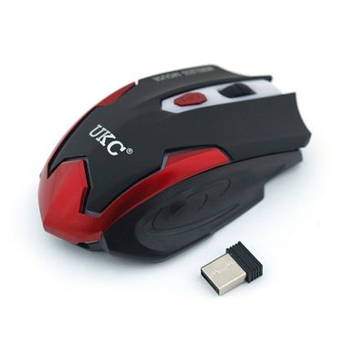 Мишка бездротова комп'ютерна оптична MOUSE UKC G111 Чорно-червона
