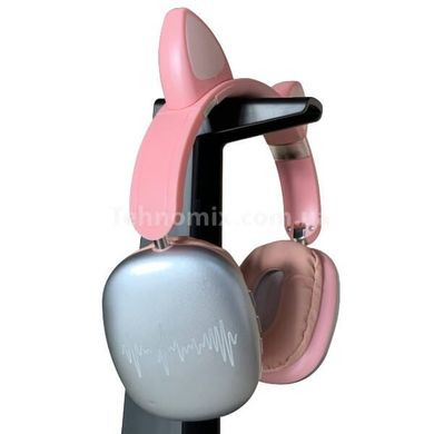 Бездротові Bluetooth навушники з котячими вушками LED SP-20A Рожеві