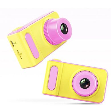Детский цифровой фотоаппарат Smart Kids Camera V7 (желто-розовый)