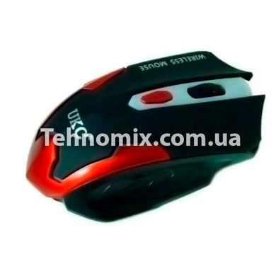 Мишка бездротова комп'ютерна оптична MOUSE UKC G111 Чорно-червона