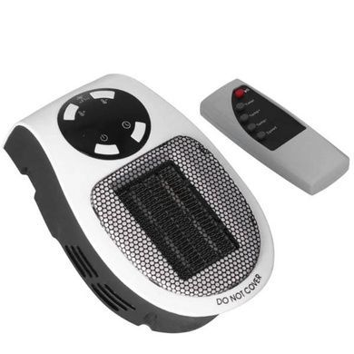 Обігрівач електричний 500w настінний з пультом 220-240В 11.5х11х7.5см Portable Heater Білий