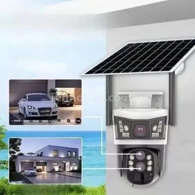 Камера видеонаблюдения наружная с солнечной панелью V39-4G 10X ZOOM+SOLAR Белая