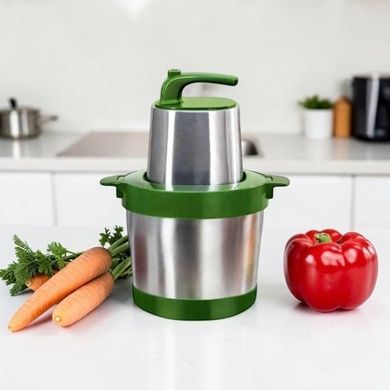 Електричний подрібнювач з металевою чашею Hoffmans 8L 4800W HM-8875 Зелений