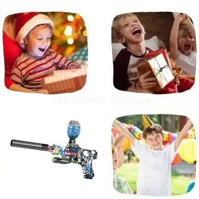 Пистолет с орбизами зарядка USB Water gun WH74 Черный с голубым
