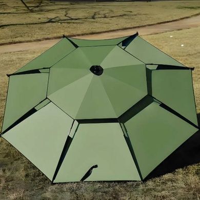 Парасолька рибальська з клапаном, чохлом та гачками хакі 2м JTG2025-2khaki Зелений