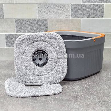 Швабра с ведром квадратная Mop with bucket K10 Серая