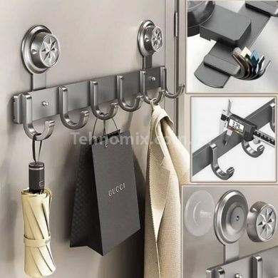 Настінний органайзер з гачками Storage rack AND 101-20 Чорний
