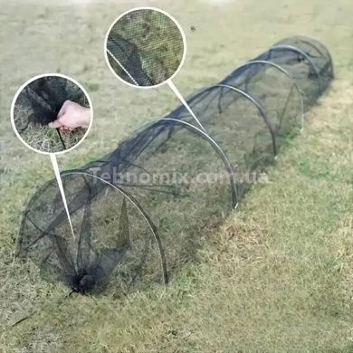 Сітка-Тонель для притінення рослин сонцезахисна 3м з дугами Зелена