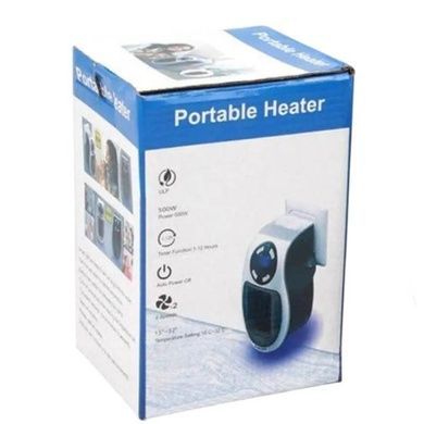 Обігрівач електричний 500w настінний з пультом 220-240В 11.5х11х7.5см Portable Heater Білий
