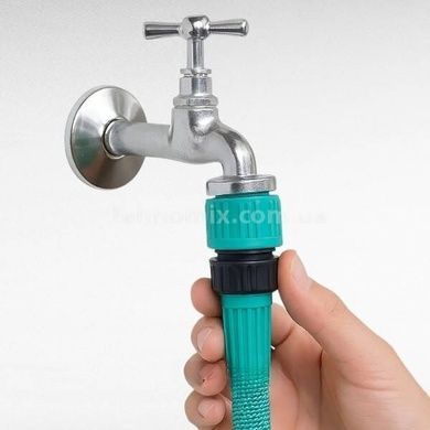 Шланг поливочный растягивающийся 22,5м с насадкой для полива EXPANDABLE GARDEN HOSE K-75FT Бирюзовый