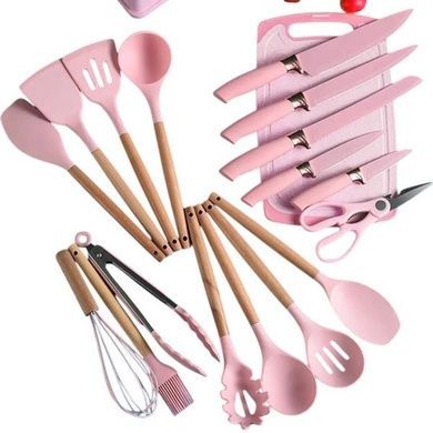 Набір кухонного приладдя 19 предметів Kitchenware Set Рожевий