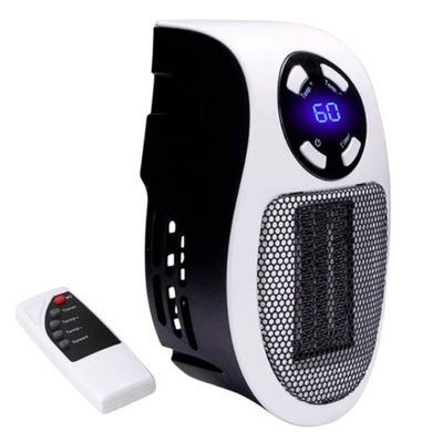 Обігрівач електричний 500w настінний з пультом 220-240В 11.5х11х7.5см Portable Heater Білий