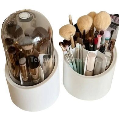 Органайзер, що обертається для зберігання косметики Makeup brush storage Білий
