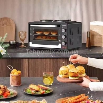 Електродуховка настільна 40л 4600Вт Sokany SK-10029 Чорна