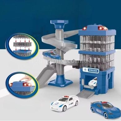 Набор игровой Трек-автопарковка Полиция СМ 559-33 Синий