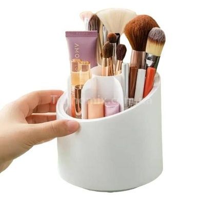 Органайзер, що обертається для зберігання косметики Makeup brush storage Білий