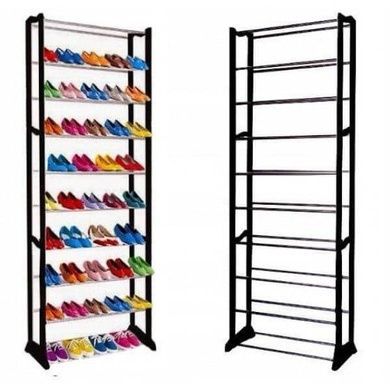 Подставка для обуви 10 полок на 30 пар Amazing Shoe Rack (Черная)