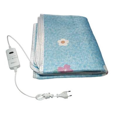 Електропростирадло 70х150см Electric Blanket Синя з квітами