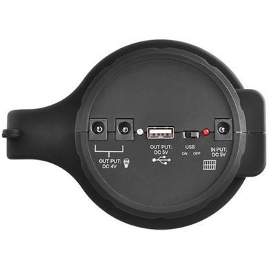 Ліхтар переносний Luxury 2886-5W+22SMD, power bank, вбудований акумулятор 5500mAh, ЗУ 220V Чорний з червоним