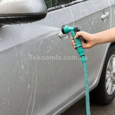 Шланг поливочный растягивающийся 22,5м с насадкой для полива EXPANDABLE GARDEN HOSE K-75FT Бирюзовый