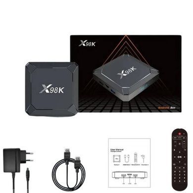 Смарт ТВ приставка TV-BOX Android 13, 4/32 4K X98K Чёрная