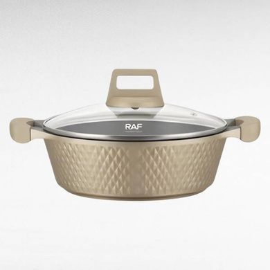Набір каструль з кришками 5шт R.80006 RAF Золото